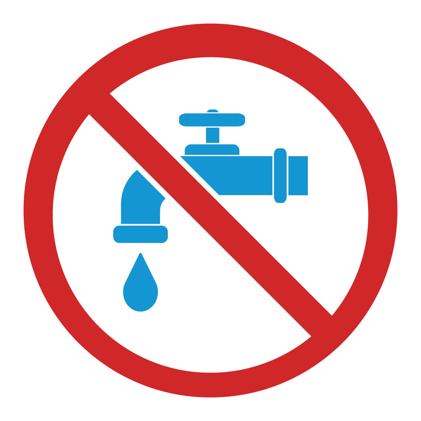 Not drinking water. No water sign. Vector illustration